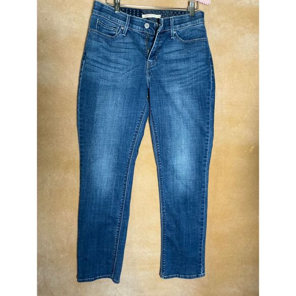 Levi's 525 Perfect Waist Straight Leg Jeans Blue Size 6 - Picture 2 of 9